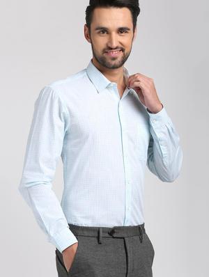 blue cotton formal shirt - 15729849 - Standard Image - 2