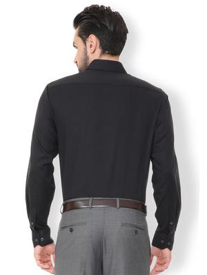 black cotton formal shirt - 15729850 - Standard Image - 2