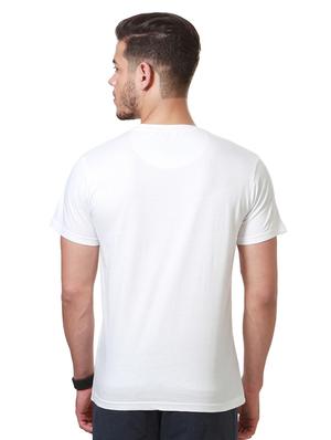 white cotton chest print t-shirt - 15729902 - Standard Image - 2