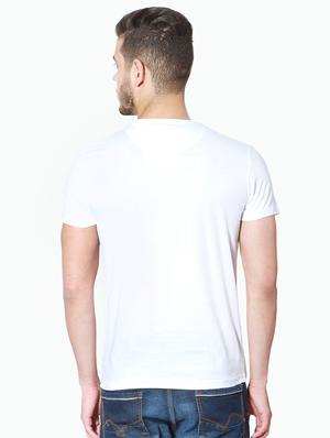 white cotton front print t-shirt - 15729909 - Standard Image - 2
