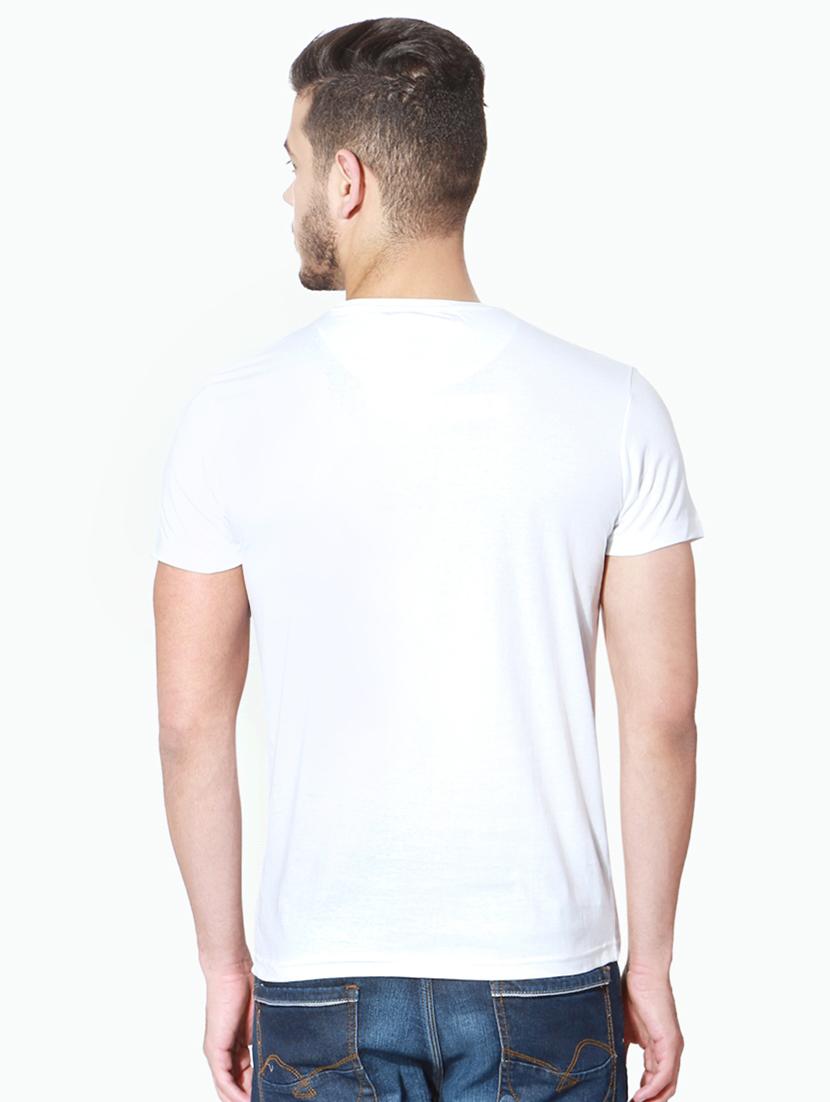 white cotton front print t-shirt - 15729909 - Zoom Image - 2