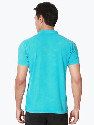 blue cotton polo t-shirt - 15729910 - Standard Image - 2