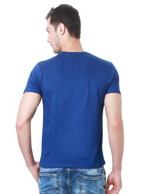 blue cotton chest print t-shirt - 15729917 - Standard Image - 2