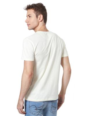 white cotton chest print t-shirt - 15729923 - Standard Image - 2