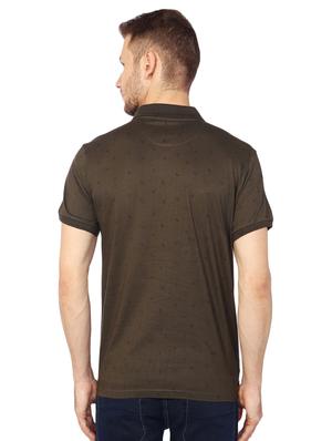 olive green cotton all over print t-shirt - 15729928 - Standard Image - 2