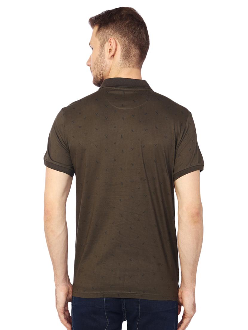 olive green cotton all over print t-shirt - 15729928 - Zoom Image - 2