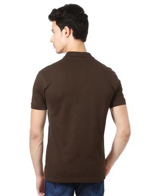 brown cotton polo t-shirt - 15729933 - Standard Image - 2