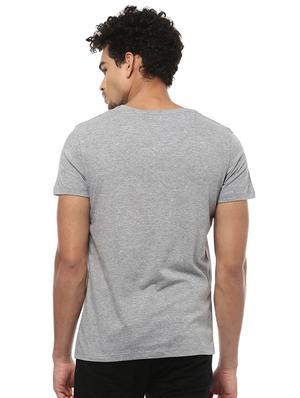 grey cotton chest print t-shirt - 15729935 - Standard Image - 2