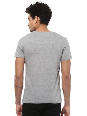 grey cotton chest print t-shirt - 15729936 - Standard Image - 2