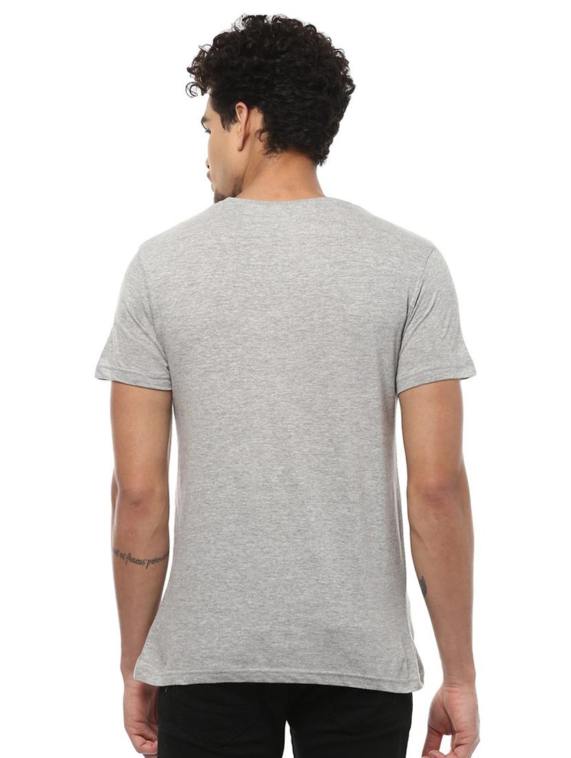 grey cotton front print t-shirt - 15729937 - Zoom Image - 2