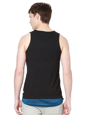 black cotton chest print t-shirt - 15729944 - Standard Image - 2