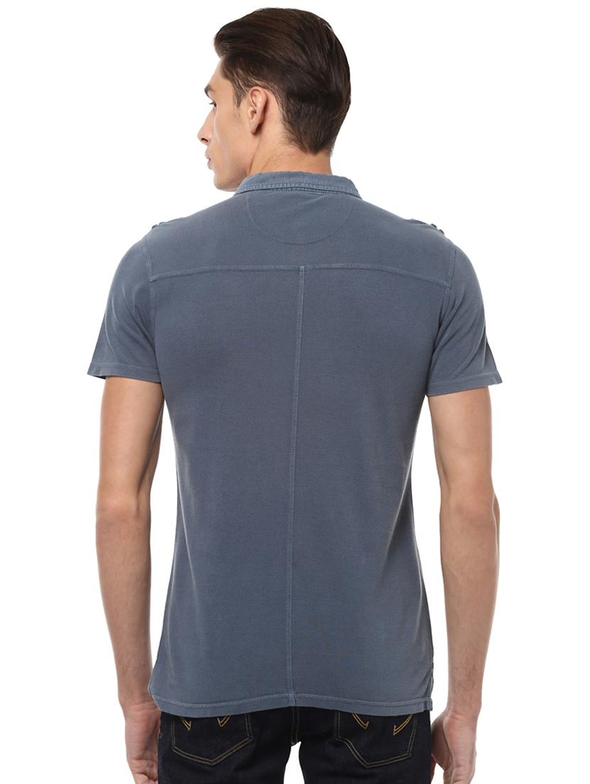 blue cotton pocket t-shirt - 15729945 - Zoom Image - 2