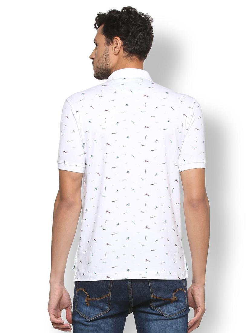 white cotton blend all over print t-shirt - 15729953 - Zoom Image - 2