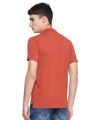 brown cotton blend polo t-shirt - 15729958 - Standard Image - 2