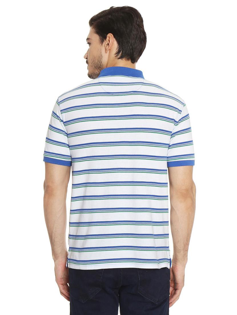 white cotton blend polo t-shirt - 15729959 - Zoom Image - 2