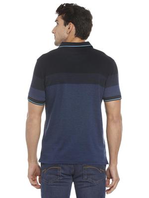 blue cotton blend color block t-shirt - 15729968 - Standard Image - 2