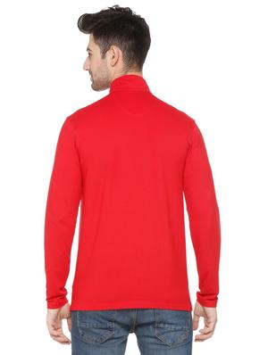 red polyester collared t-shirt - 15729969 - Standard Image - 2