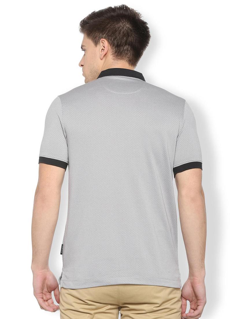 grey cotton blend polo t-shirt - 15730006 - Zoom Image - 2