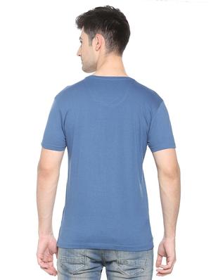blue cotton chest print t-shirt - 15730010 - Standard Image - 2