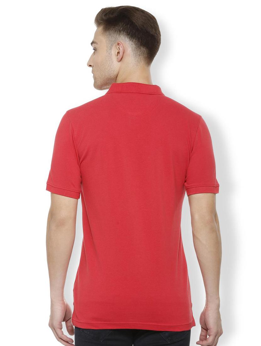 red cotton polo t-shirt - 15730011 - Zoom Image - 2