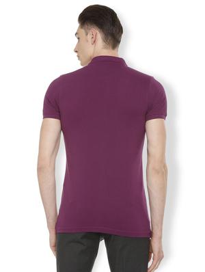 purple cotton polo t-shirt - 15730014 - Standard Image - 2