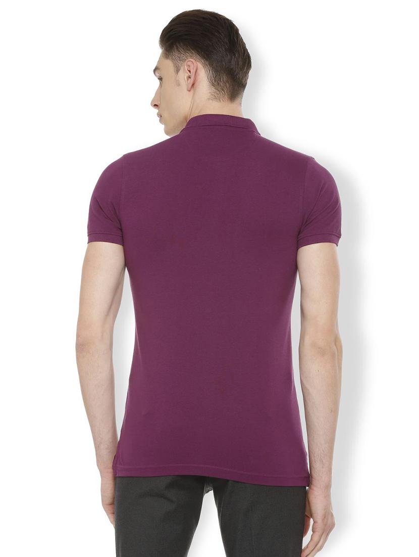 purple cotton polo t-shirt - 15730014 - Zoom Image - 2