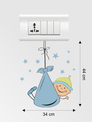 Wall Decals ' Hanging Baby ' Wall stickers (PVC Vinyl) - 15730186 - Standard Image - 2