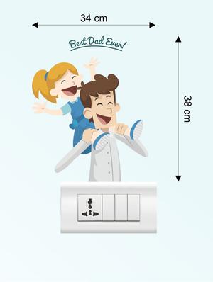 Wall Decals ' Best Dad Ever ' Wall stickers (PVC Vinyl) - 15730188 - Standard Image - 2
