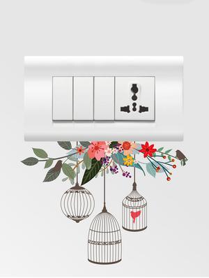 Wall Decals ' Color Switch Board Combo Wall stickers (PVC Vinyl) - 15730206 - Standard Image - 2