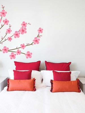 Wall Decals ' Pink Flower Sticker ' Wall stickers (PVC Vinyl) - 15730243 - Standard Image - 2
