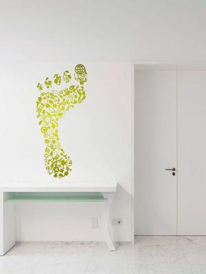 Wall Decals ' Carbon Foot Print ' Wall stickers (PVC Vinyl) - 15730246 - Standard Image - 2
