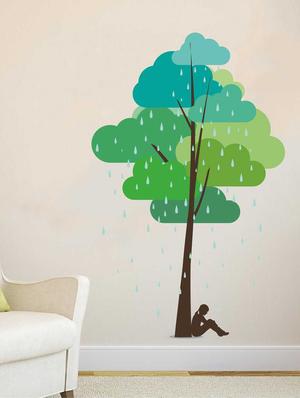 Wall Decals ' Colorful Fantasy Tree ' Wall stickers (PVC Vinyl) - 15730247 - Standard Image - 2