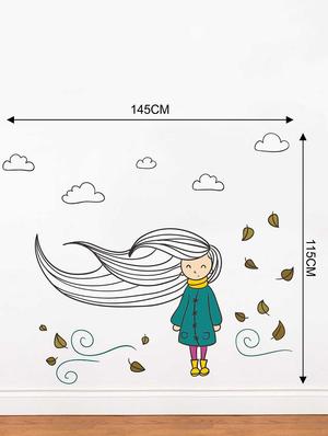 Wall Decals ' Beautiful Girl Sticker ' Wall stickers (PVC Vinyl) - 15730256 - Standard Image - 2