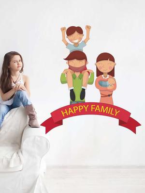 Wall Decals ' Happy Family ' Wall stickers (PVC Vinyl) - 15730259 - Standard Image - 2
