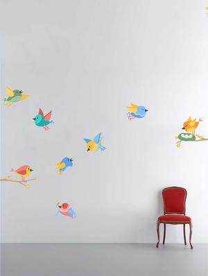 Wall Decals ' Birds Family Sticker ' Wall stickers (PVC Vinyl) - 15730261 - Standard Image - 2