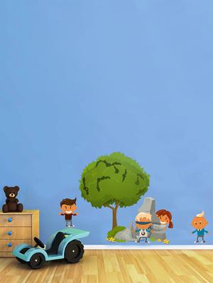 Wall Decals ' Hide n Seek Kids Play ' Wall stickers (PVC Vinyl) - 15730262 - Standard Image - 2