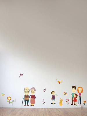 Wall Decals ' A Complete Family ' Wall stickers (PVC Vinyl) - 15730264 - Standard Image - 2