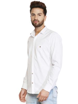 white cotton casual shirt - 15730291 - Standard Image - 2