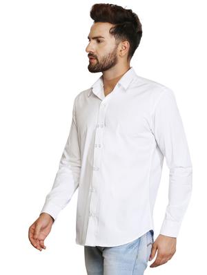 white cotton casual shirt - 15730293 - Standard Image - 2