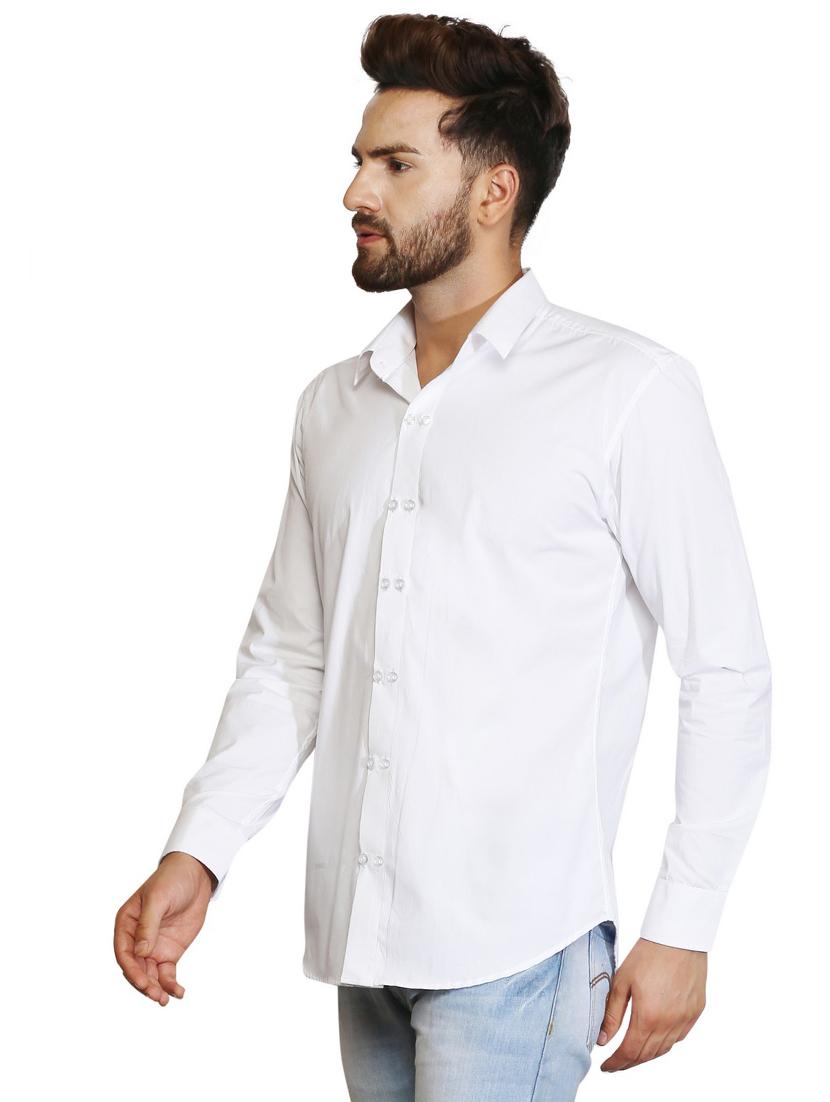 white cotton casual shirt - 15730293 - Zoom Image - 2