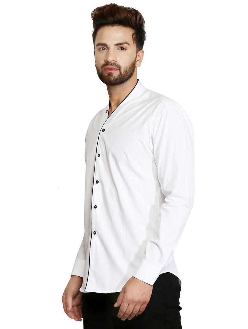 white cotton casual shirt - 15730295 - Zoom Image - 2