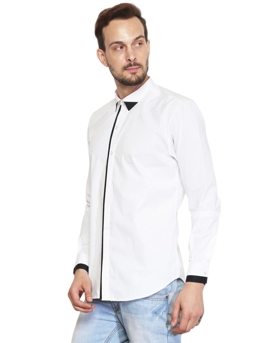 white cotton casual shirt - 15730296 - Zoom Image - 2
