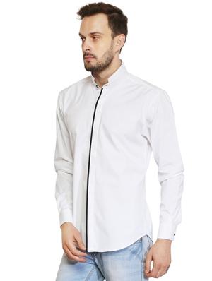 white cotton casual shirt - 15730298 - Standard Image - 2