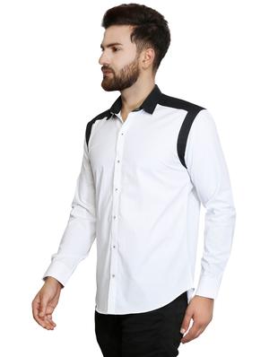 white cotton casual shirt - 15730305 - Standard Image - 2