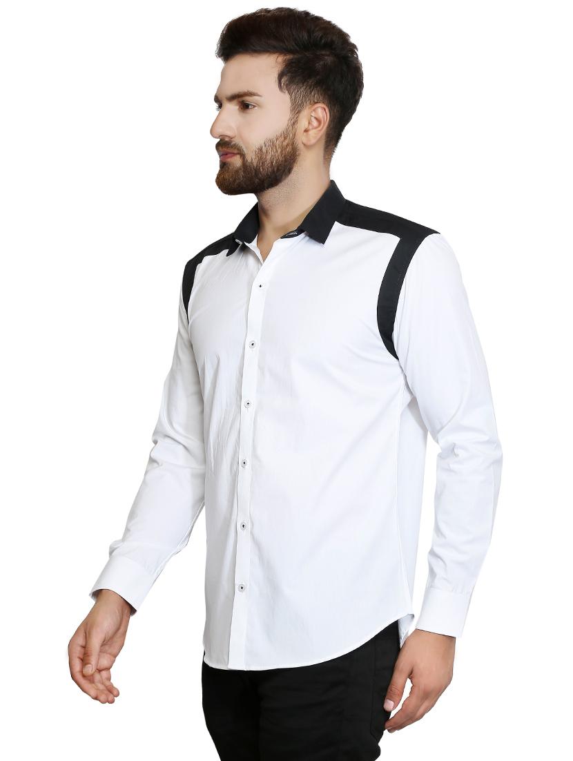 white cotton casual shirt - 15730305 - Zoom Image - 2
