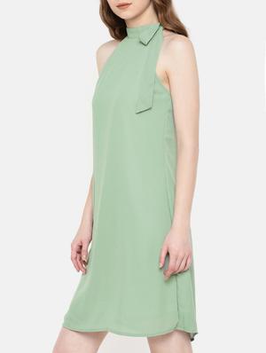 tie up neck a-line dress - 15730312 - Standard Image - 2