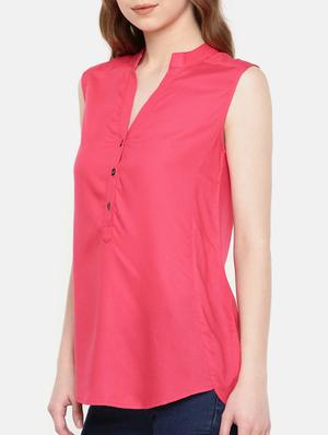 button detail sleeveless tunic - 15730316 - Standard Image - 2