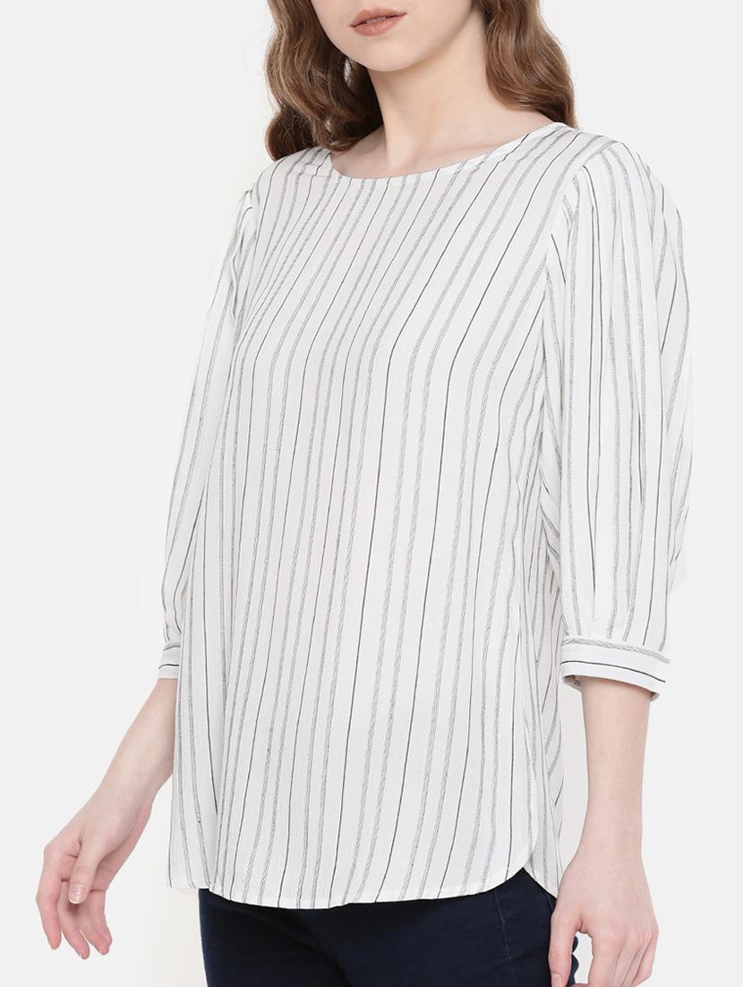 striped keyhole back tunic - 15730322 - Zoom Image - 2