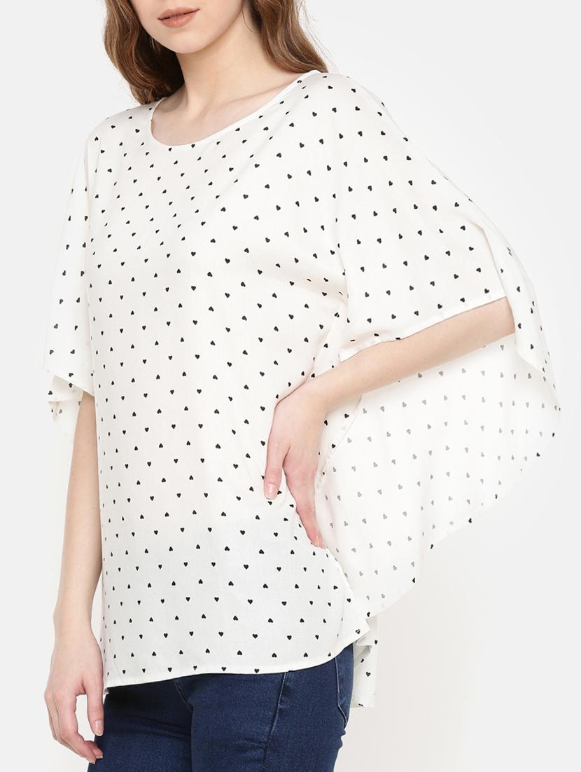 flared sleeved heart print tunic - 15730324 - Zoom Image - 2