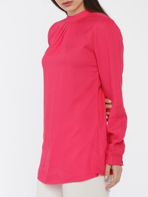 pleated mock neck tunic - 15730331 - Standard Image - 2